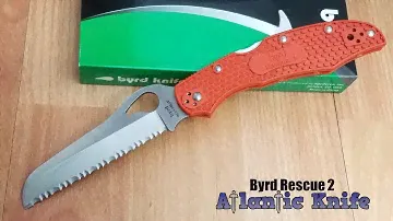 BYRD CARA CARA 2 RESCUE FOLDING SERRATED BLADE ORANGE FRN HANDLE KNIFE 17SOR2