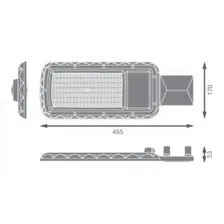 Уличный светодиодный светильник URBAN LITE L 100W 840 IP65 GY LEDV