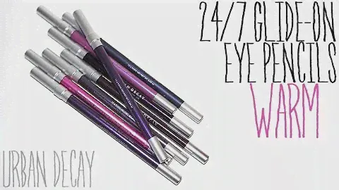 Review & Swatches: URBAN DECAY 24/7 Glide-On Eye Pencils Warms (Purples, Pinks)