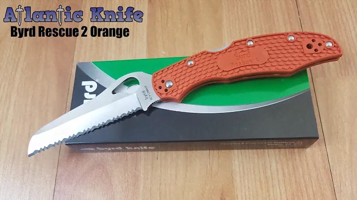 BYRD CARA CARA 2 RESCUE FOLDING SERRATED BLADE ORANGE FRN HANDLE KNIFE 17SOR2